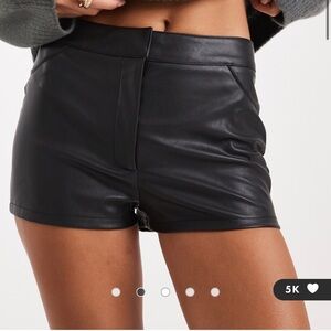 Leather shorts